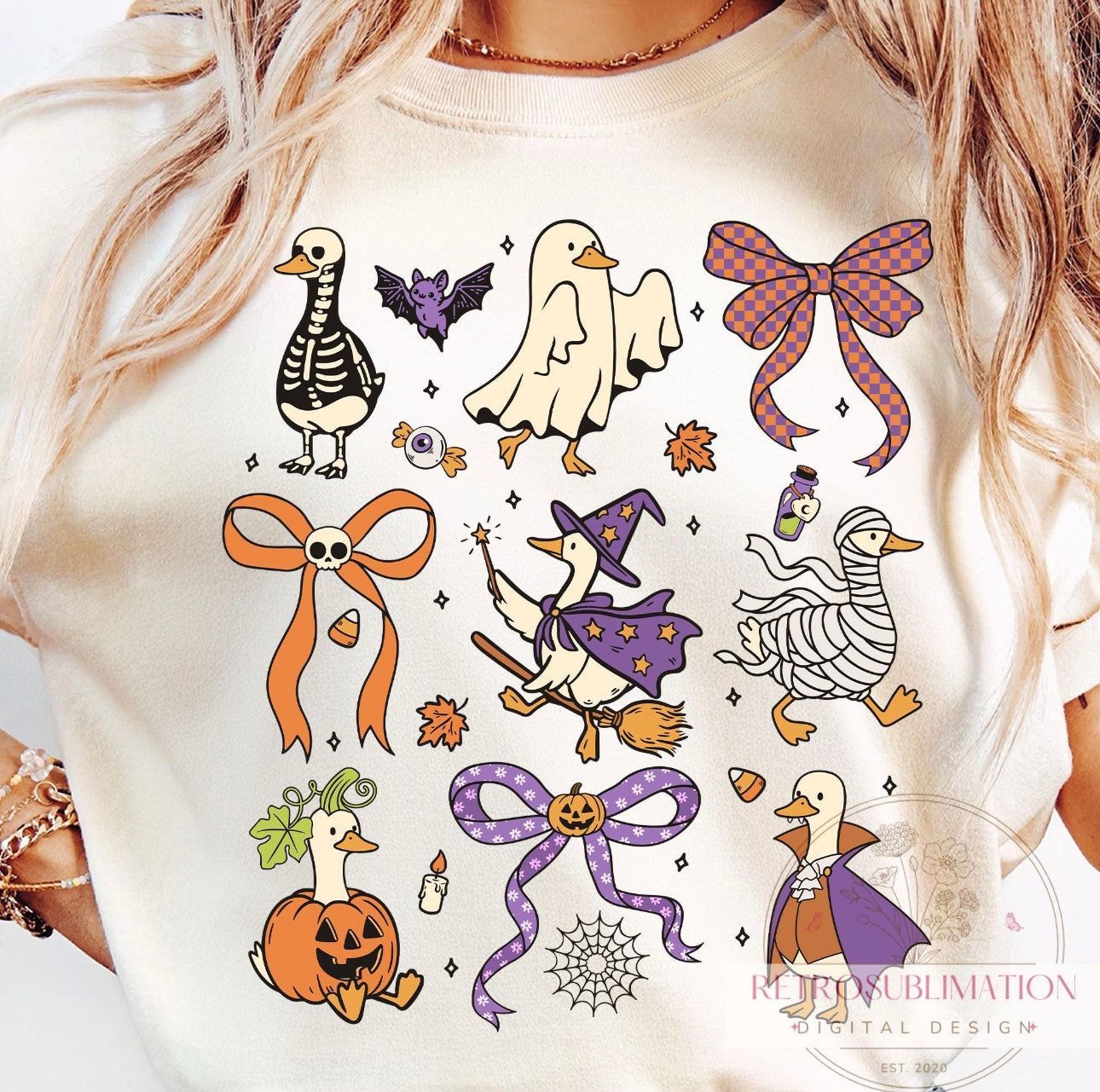 Holloween goose collage