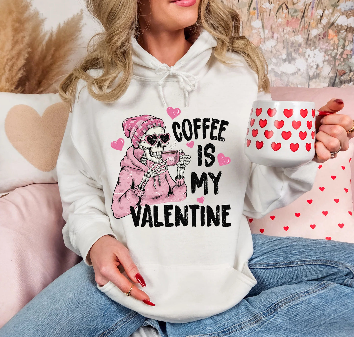 Coffee valentine skeleton