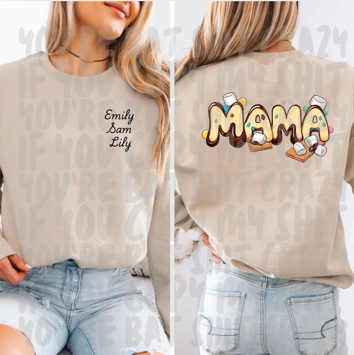 S’mores mama : please put names in order notes!