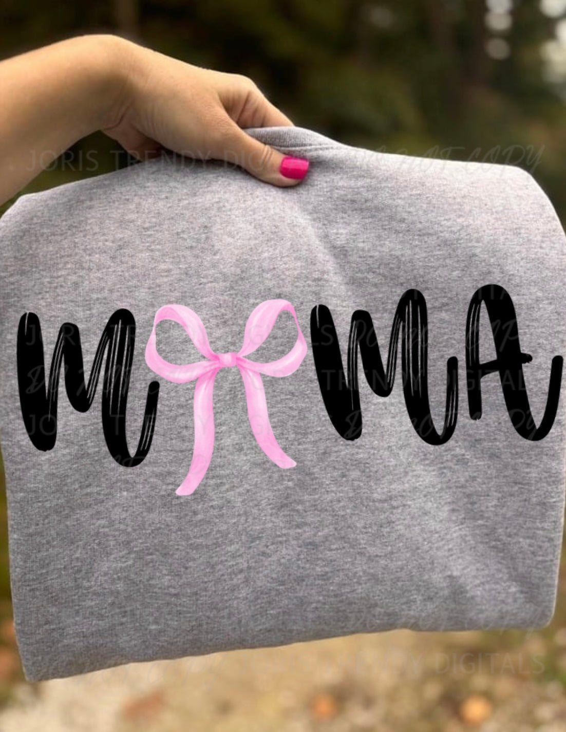Mama pink bow