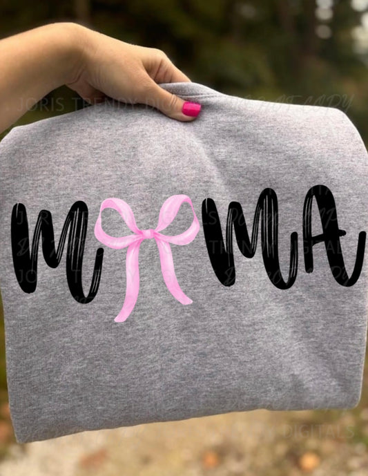 Mama pink bow