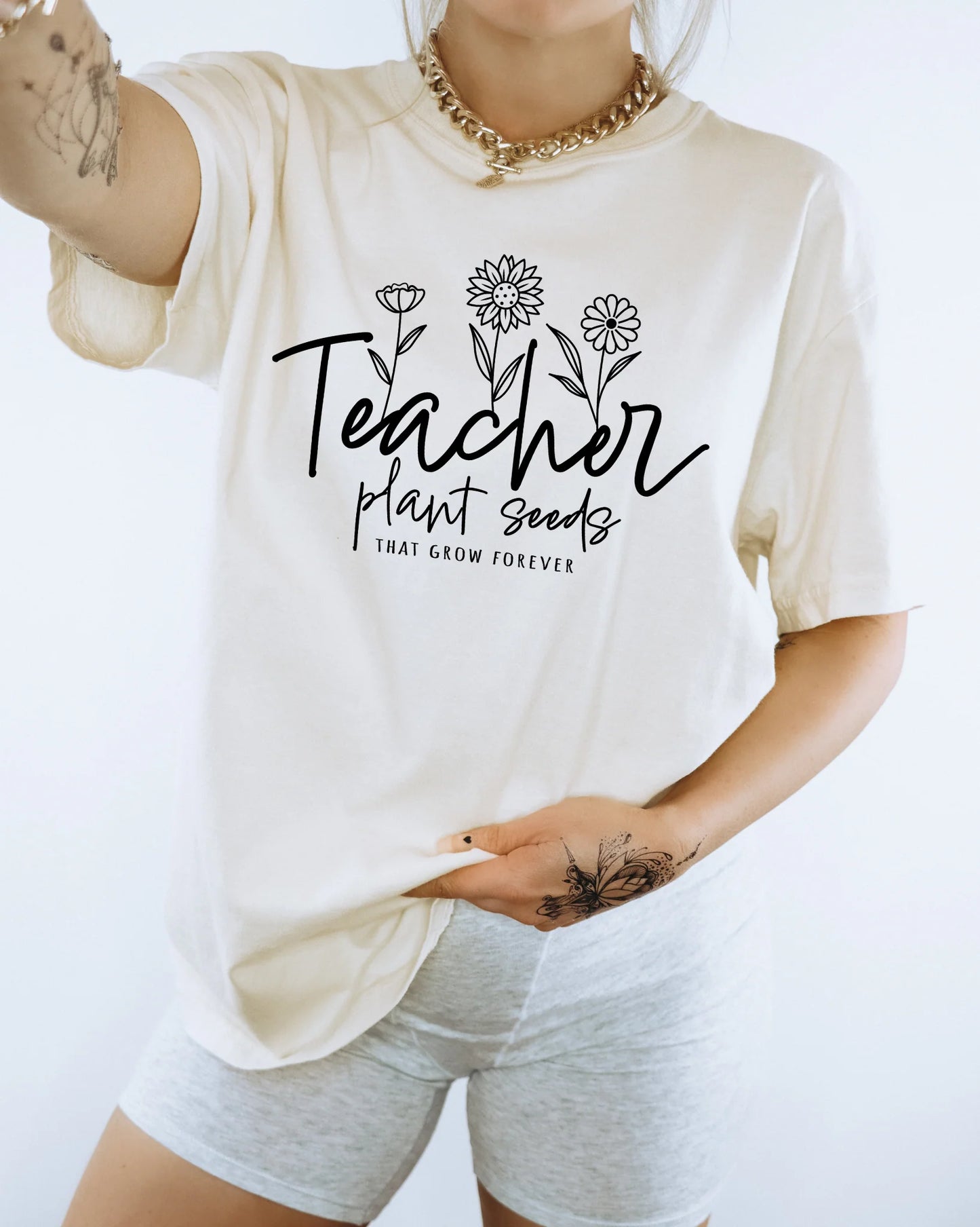Teacher plant seeds