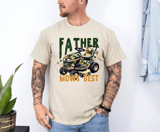 Father mows best