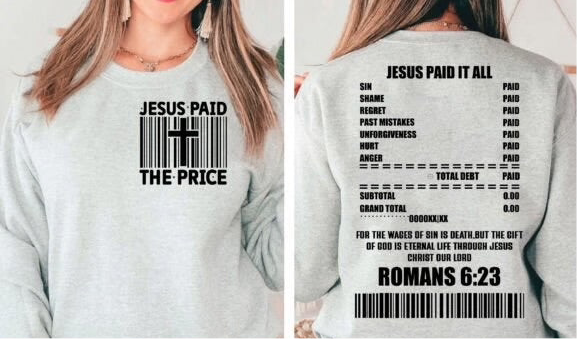 Jesus paid the price