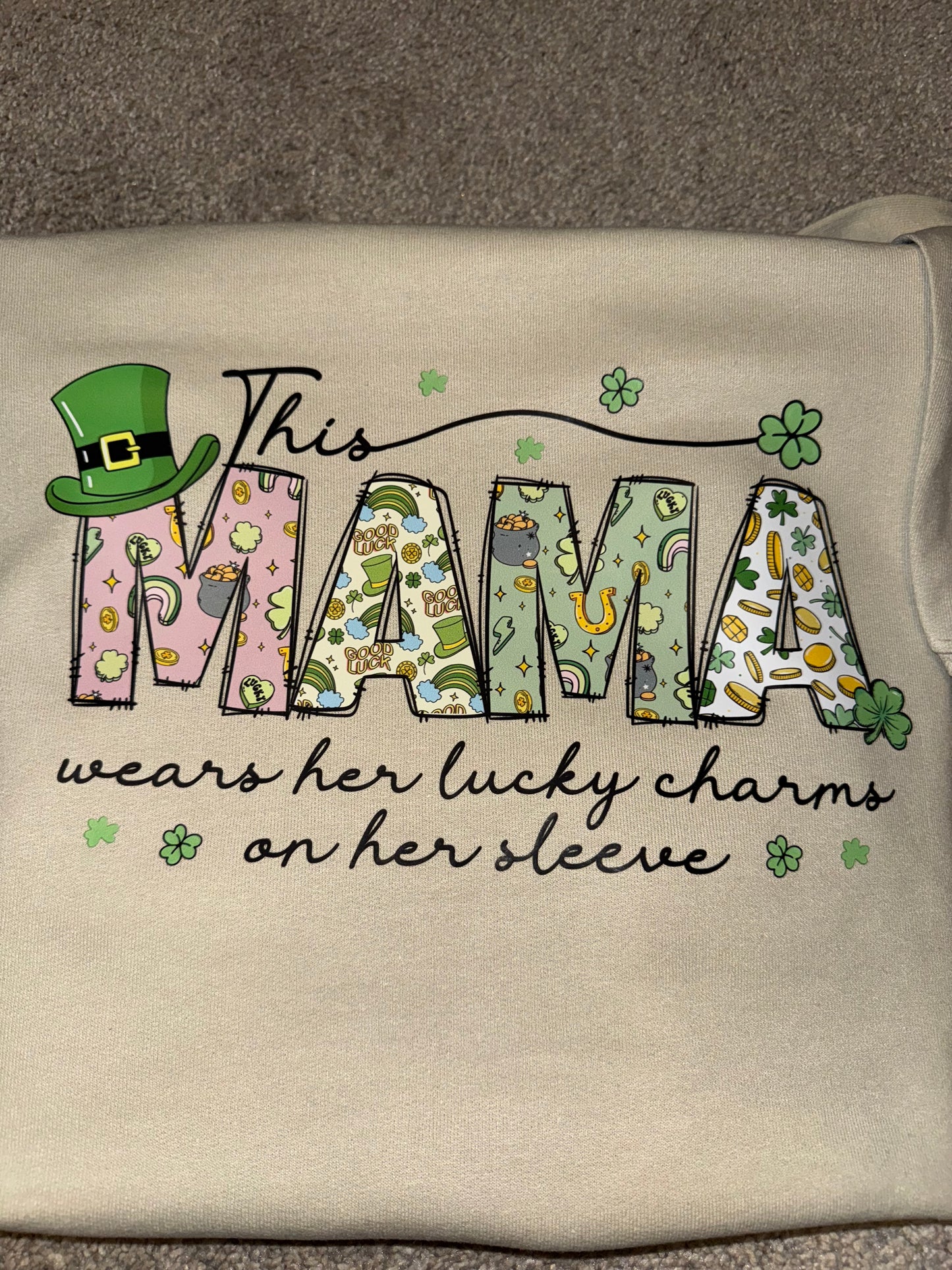 This mama custom name on sleeves crew (please put names for sleeves in order notes)