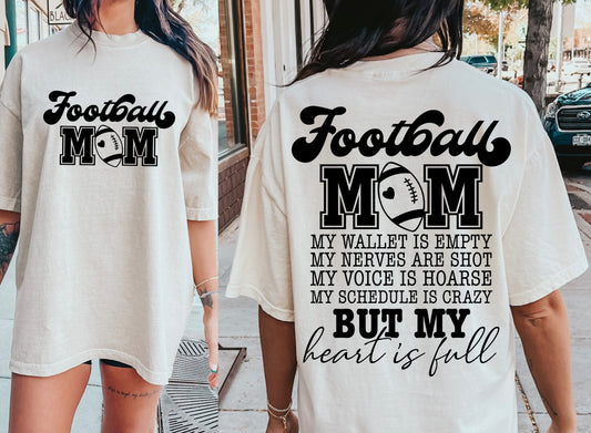 Football mom with front and bac design