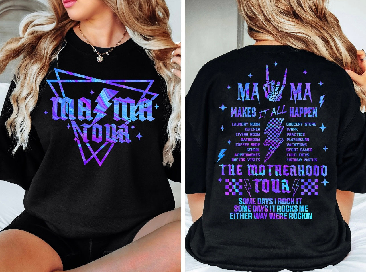 Mama tour tshirt with front and back design