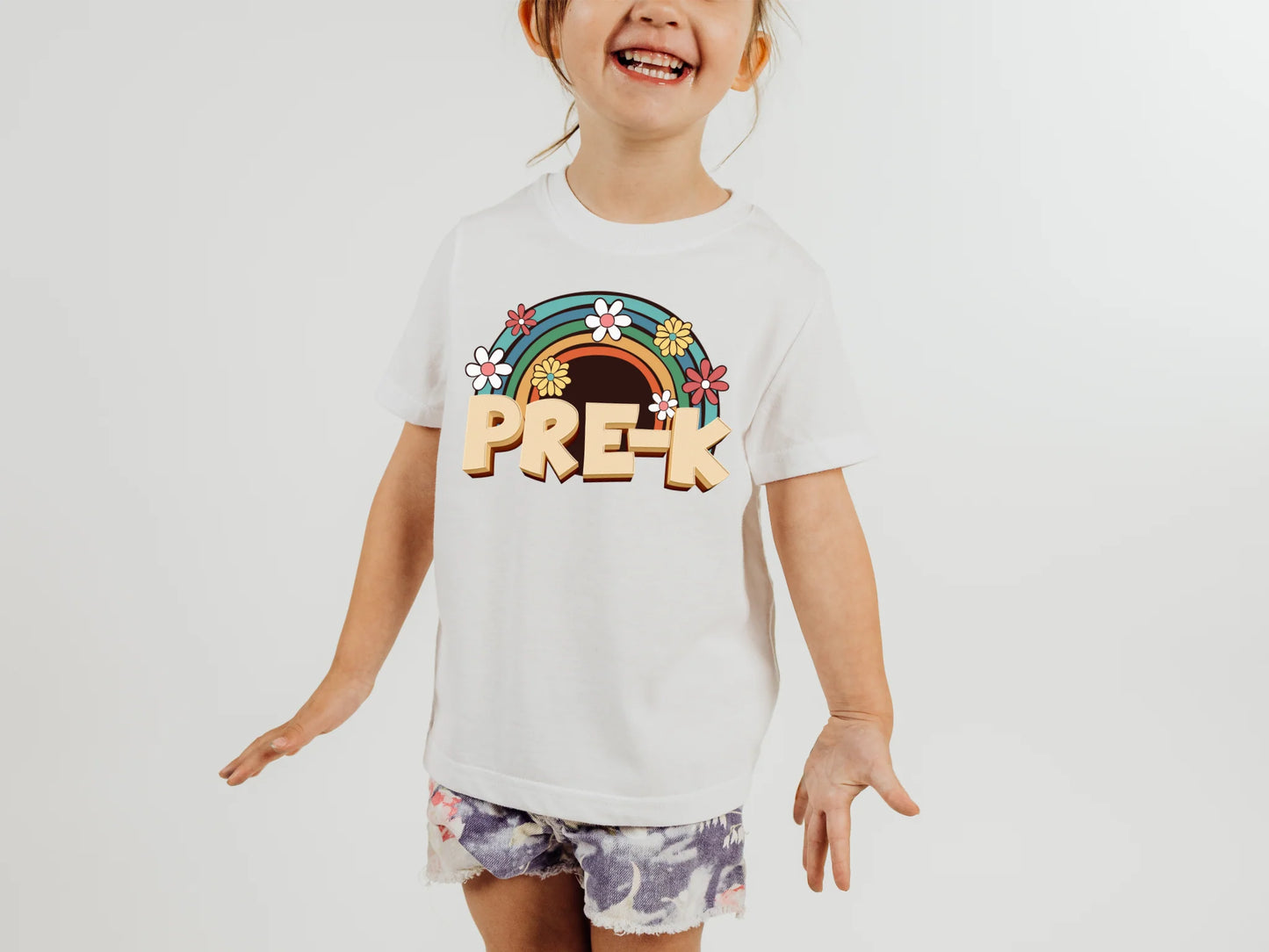 Floral rainbow pre k