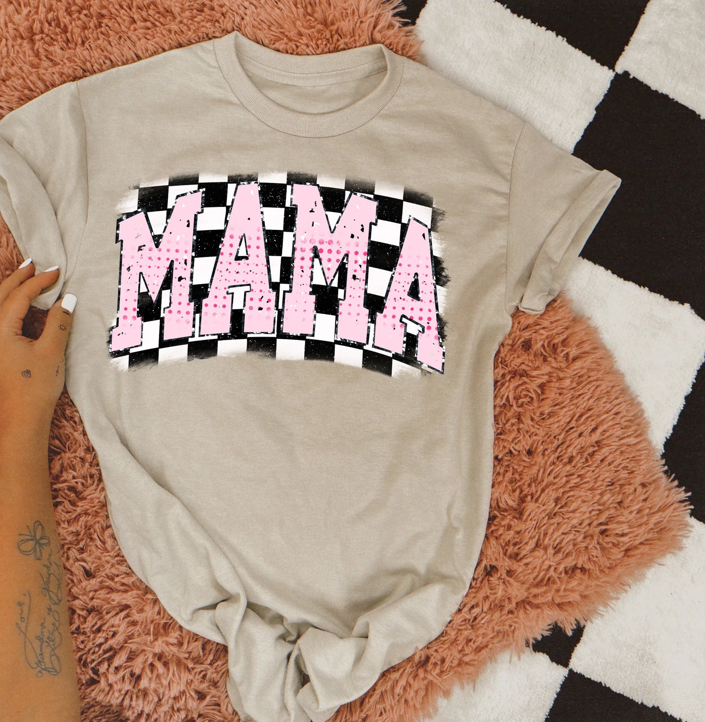 Pink checkered mama